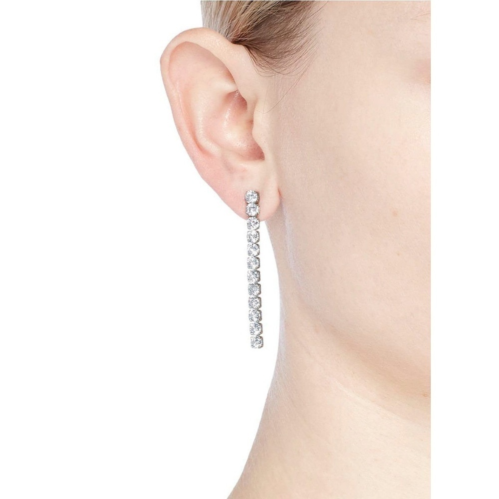 CZ by Kenneth Jay Lane 2 cttw Linear Earrings